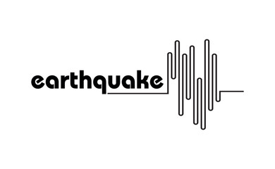 earthquake icon on white background	