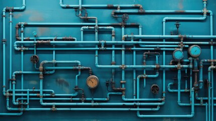 A bunch of pipes that are connected to each other. Generative AI.