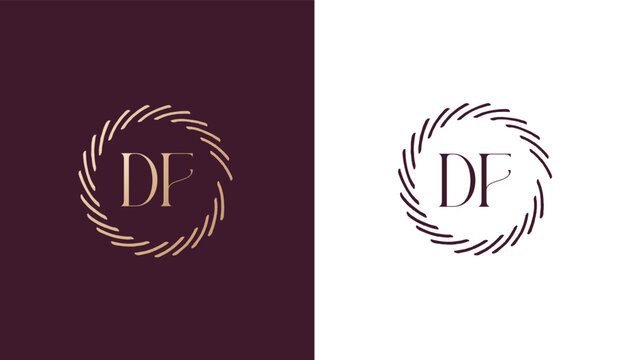 DF logo design vector image