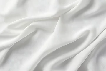 Fotobehang Texture Fabric White background linen material canvas clothes textile pattern cotton rough design natural abstract surface burlap sack closeup wallpaper textured structure © akkash jpg