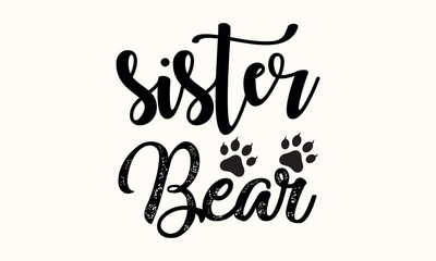Sister Bear Vector and Clip Art