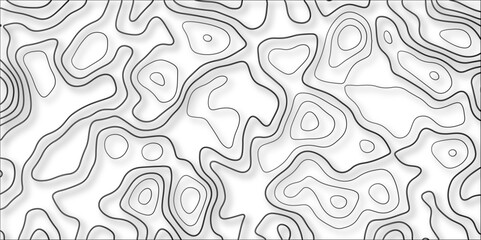 Sea depth topographic landscape surface for nautical radar reading. Topography grid map. Stylized topographic contour map. Cartography mountain relief. Abstract lines or wavy backdrop background.