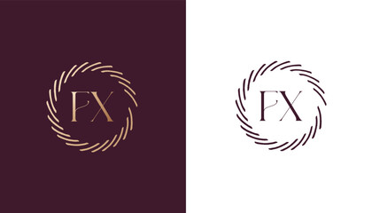 FX logo design vector image