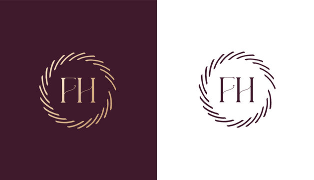 FH logo design vector image