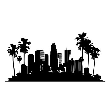 Los Angeles Logo Monochrome Design Style