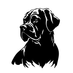 Mastiff Logo Monochrome Design Style - obrazy, fototapety, plakaty