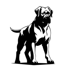 Mastiff Logo Monochrome Design Style