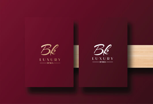 Bk logo design vector image