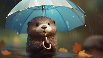 Cute Cartoon Otter