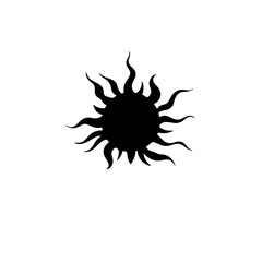 sun Logo Monochrome Design Style