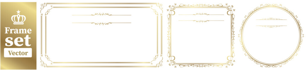 decorative frame set collection vector