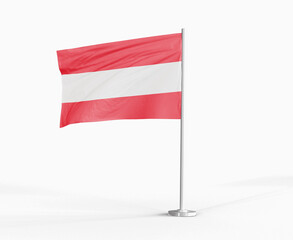 Austria national flag on white background.