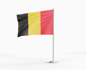 Belgium national flag on white background.