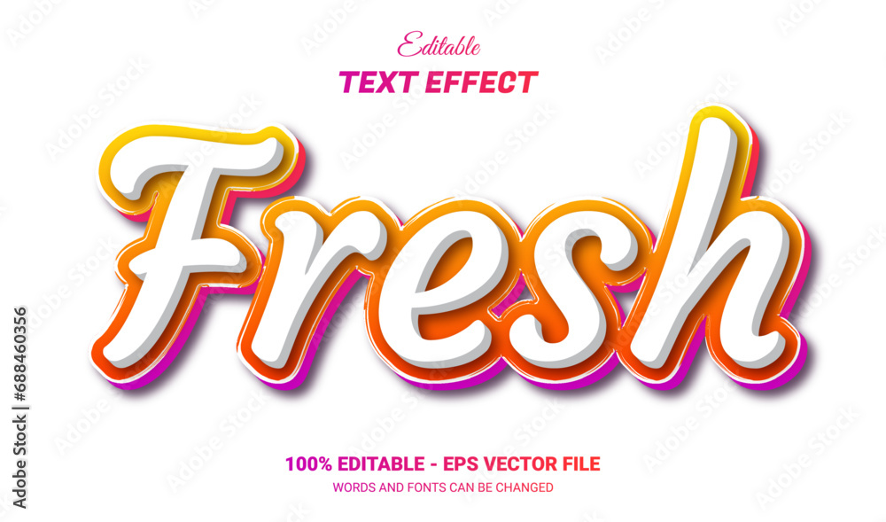 Poster fresh 3d editable text effect