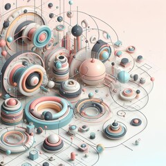 Obraz premium components on a white background