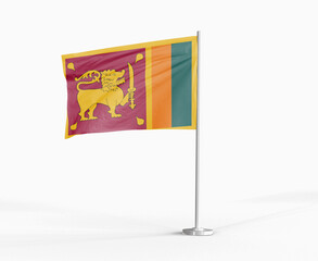 Sri Lanka national flag on white background.