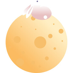 Rabbit And Moon