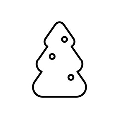 christmas tree line icon