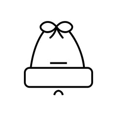 christmas bell line icon
