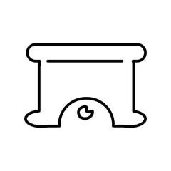 fireplace line icon