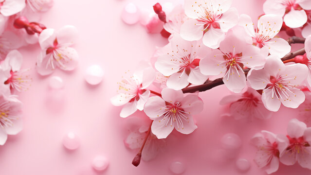 elegant floral celebration - cherry and plum blossoms in full bloom