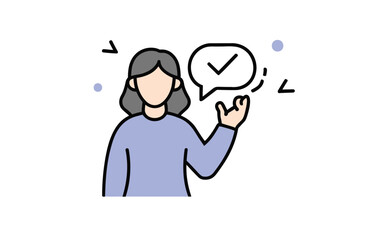 woman with a message