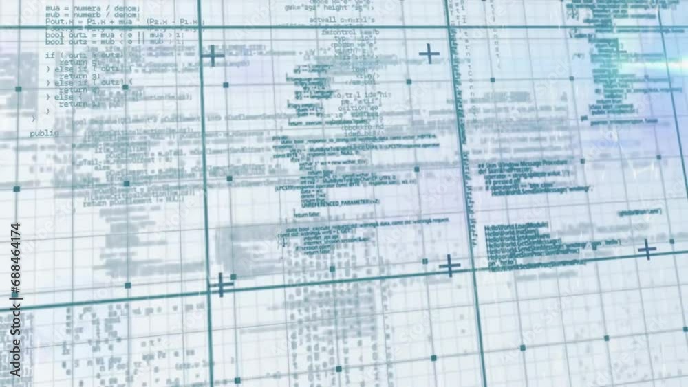 Poster animation of data processing over grid