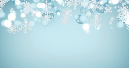 Silver snowflake with bokeh ornament and concept christmas background.Vector illustration