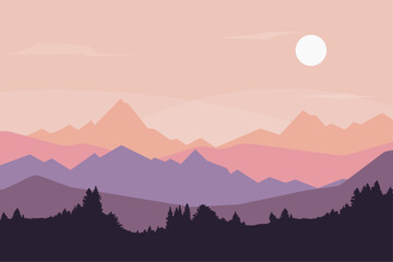 gradient mountain landscape background