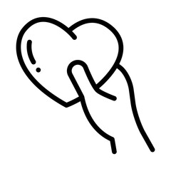 Give love as Emotional support. Kindness icon