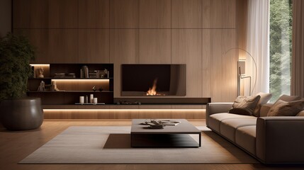 Stylish Living room with TV Setup