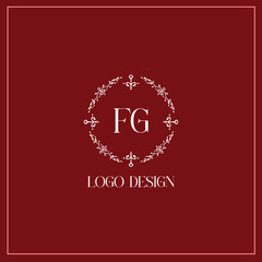 FG logo design vector image