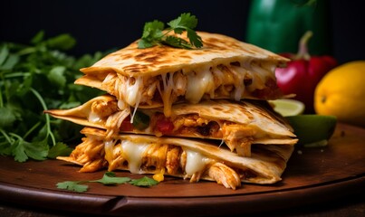 cheese quesadillas on the plate