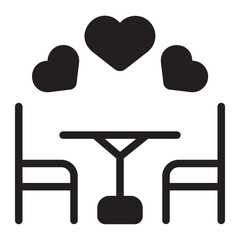 dating glyph icon