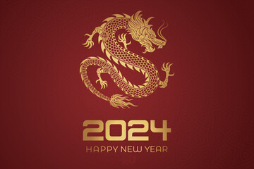 Happy Chinese New Year 2024 Chinese Zodiac Year of the Dragon