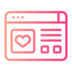 online dating gradient icon
