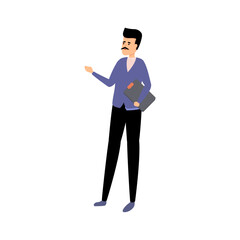 set of poses for community activities male