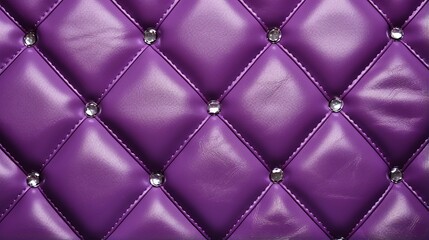 violet Buttoned luxury leather pattern with diamonds and gemstones. Useful as luxury pattern