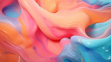 Beautiful abstract painting created by slowly blending and softly combining liquid paints.