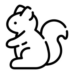 squirrel Line Icon