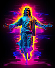 Jesus in neon