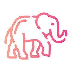 elephant Line Gradient Icon