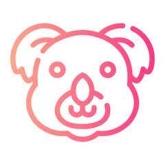 koala Line Gradient Icon