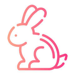rabbit Line Gradient Icon