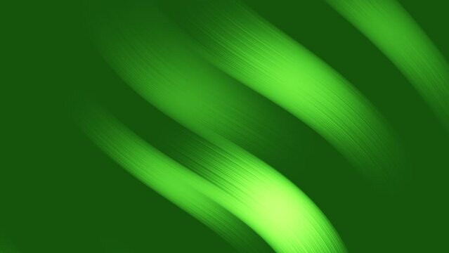 Abstract green gradient motion background with curve waves. Seamless loop. 4K footage