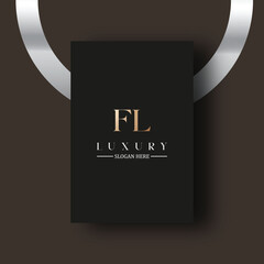 FL logo design vector image