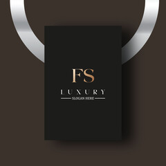 FS logo design vector image