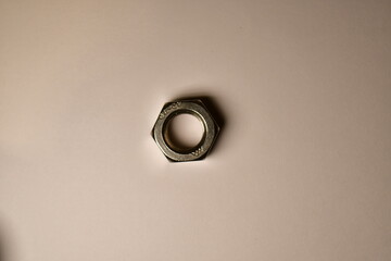 bolt nut metal screw background detail workshop stainless
