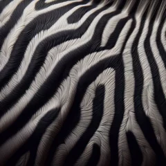 Rolgordijnen closeup of black and white fur of zebra stripes © clearviewstock