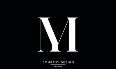 MY, YM, Abstract Letters Logo Monogram